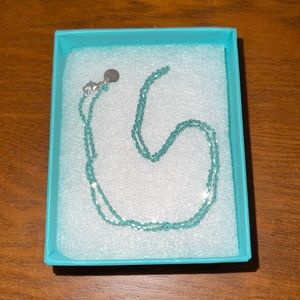 Tiffany & Co Sterling Silver Blue Enamel Coated 1.7mm Chain